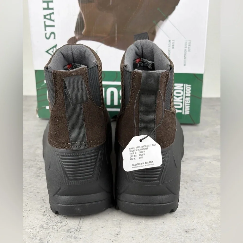 New Staheekum Yukon 3M Thinsulate Winter Snow Boots Men’s Size 13 Brown In Box